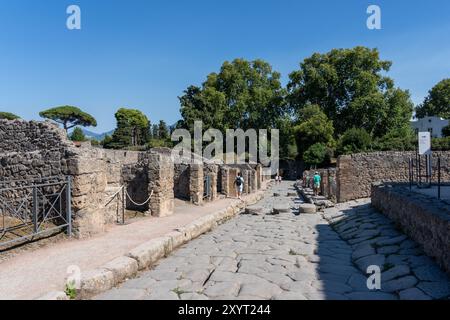 Ruins of Pompeii ancient city in Naples, Italy. Stock Photo
