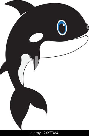 Killer whale Orca logo design vector illustration Stock Vector Image ...
