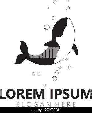Killer whale Orca logo design vector illustration Stock Vector Image ...