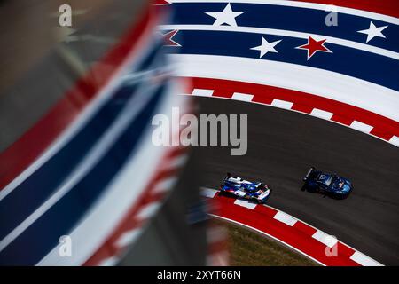 Austin, Etats Unis. 30th Aug, 2024. 27 JAMES Ian (usa), MANCINELLI Daniel (ita), RIBERAS Alex (spa), Heart of Racing Team, Aston Martin Vantage GT3 #27, LM GT3, action, 15 VANTHOOR Dries (bel), MARCIELLO Raffaele (swi), WITTMANN Marco (ger), BMW M Team WRT, BMW Hybrid V8 #15, Hypercar, action during the 2024 Lone Star Star Le Mans, 6th round of the 2024 FIA World Endurance Championship, from August 30 to September 1, 2024 on the Circuit of the Americas in Austin, Texas, United States of America - Photo Javier Jimenez/DPPI Credit: DPPI Media/Alamy Live News Stock Photo