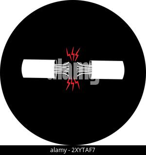 broken cable icon, vectors illustration Stock Vector