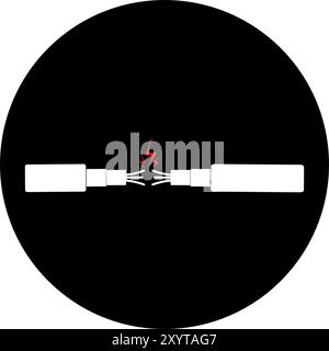 broken cable icon, vectors illustration Stock Vector