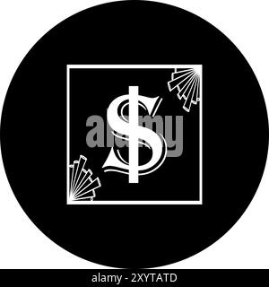 dollar currency icon, vectors illustration Stock Vector