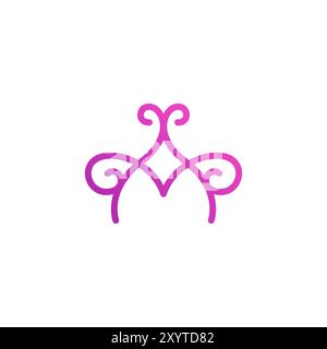 Letter A Floral Logo Design. A Icon Vector Stock Vector