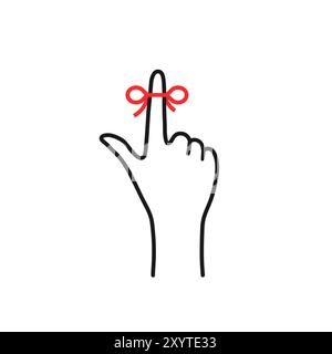 linear forefinger like remember the date Stock Vector