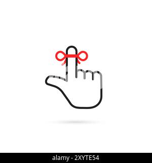 finger pointer like remember the date Stock Vector