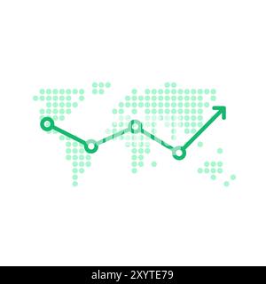 economic growth like global world map Stock Vector