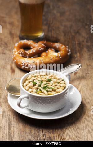 Bavarian fried dumpling soup Stock Photo