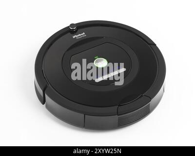 IRobot Roomba 770 household vacuum cleaning robot isolated on white background Stock Photo