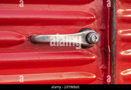 Westerland, Netherlands. October 2022. Close up shots of an old Citroen H from the 1960s Stock Photo