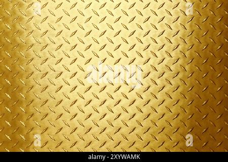 Brass texture with diamond embossed, gold background for design. Stock Photo