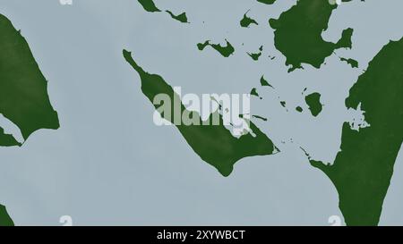 Arro Island in the Kattegat on a colored elevation map Stock Photo