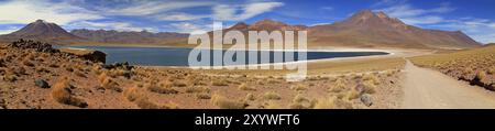 Laguna Miscanti and Laguna Miniques in the Atacama Desert in Chile Stock Photo