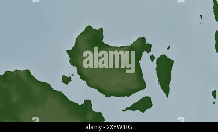 Rousay Island in the North Sea on a topographic, OSM Humanitarian style ...