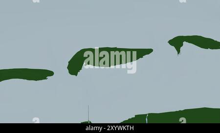 Spiekeroog Island in the North Sea on a colored elevation map Stock Photo