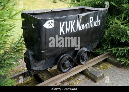 Nowa Ruda, Poland - August 4th, 2024 - Coal mining cart Stock Photo