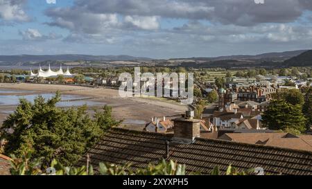 Minehead, Somerset, England, UK, October 01, 2018: View towards Minehead beach with the Butlins Skyline Pavillion in the background Stock Photo