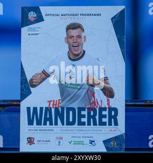 Bolton, Lancashire. UK. 31st Aug 2024. Bolton Wanderers “Programme” during the Sky Bet League 1 match between Bolton Wanderers and Exeter City at the Toughsheet Stadium, Bolton on Saturday 31st August 2024. (Photo: Mike Morese | MI News) Credit: MI News & Sport /Alamy Live News Stock Photo