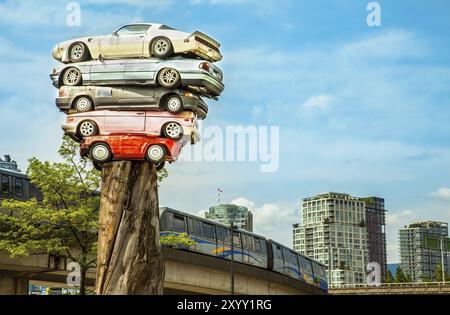 Scrap cars in Vancouver British Columbia Canada Stock Photo