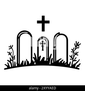 The background of the cemetery in pixel art style. Vector seamless ...