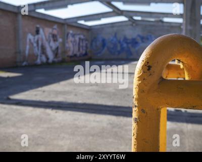 Old warehouse industrial ruin Stock Photo