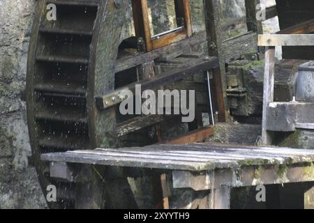 Mill wheel of the old oil mill in Lemgo-Brake Stock Photo