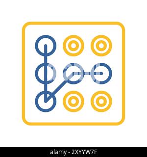 Lock pattern vector icon. Hand entering smartphone password symbol. Security sign. Graph symbol for your web site design, logo, app, UI Stock Vector