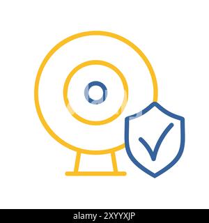 Home security camera vector icon. Cctv camera sign. Security sign. Graph symbol for your web site design, logo, app, UI Stock Vector