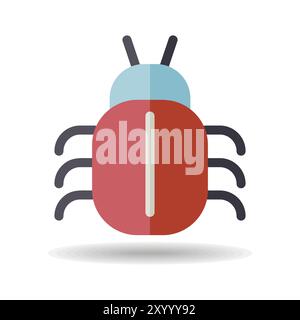 Software or program bug vector icon. Security sign. Graph symbol for your web site design, logo, app, UI Stock Vector