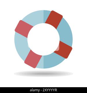Life ring vector icon. Life preserver symbol. Life saving sign. Security sign. Graph symbol for your web site design, logo, app, UI Stock Vector