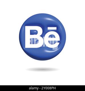 Behance 3D Icon Stock Vector