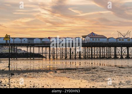 Herne Bay, Kent, England, UK, September 20, 2017: Evening light at the pier Stock Photo