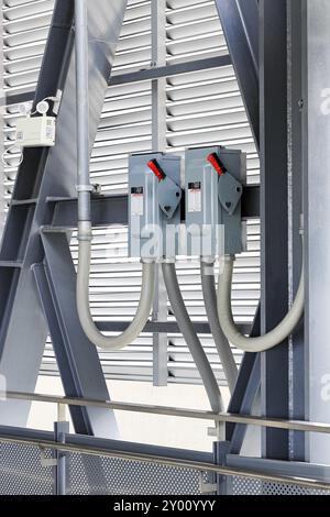 electrical safety switch box on isolate background.main electrical ...