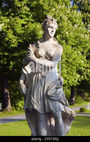 The Sophienlust pavilion in the park palace Burgk pavilion Sophienlust in the park palace Burgk in springtime Stock Photo