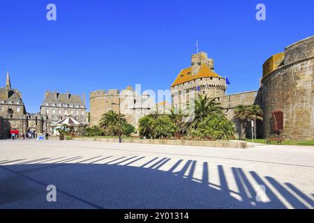 The castle in Saint-Malo in Brittany, France, castle of Saint-Malo in Brittany, France, Europe Stock Photo