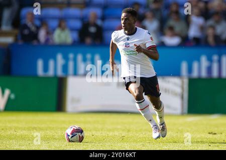 Bolton, Lancashire. UK. 31st Aug 2024. during the Sky Bet League 1 match between Bolton Wanderers and Exeter City at the Toughsheet Stadium, Bolton on Saturday 31st August 2024. (Photo: Mike Morese | MI News) Credit: MI News & Sport /Alamy Live News Stock Photo