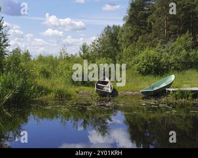 From Wikipedia: Engure Lake (Angern Lake, Engures ezers) is a lake on the coast of Riga Bay in western Latvia. It is the third largest lake in Latvia. Stock Photo