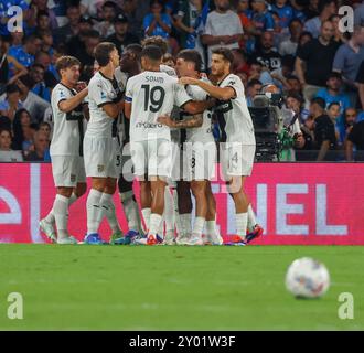 Napoli, Campania, ITALIA. 31st Aug, 2024. During the football match of 31/25/2024, valid for the Italian Serie A championship - 2024/25 in Naples at the Diego Armando Maradona Stadium between SSC Napoli vs FC Parma.In the photo: goal parma (Credit Image: © Fabio Sasso/ZUMA Press Wire) EDITORIAL USAGE ONLY! Not for Commercial USAGE! Stock Photo