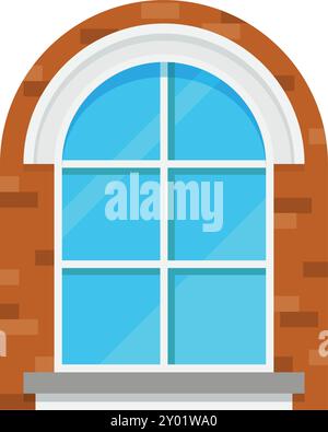 Cartoon window with wooden shutters. Exterior facade element Stock ...