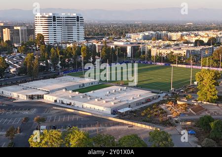 A general overall aerial view of the Los Angeles Memorial Coliseum ...
