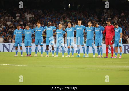 Napoli, Campania, ITALIA. 31st Aug, 2024. During the football match of 31/25/2024, valid for the Italian Serie A championship - 2024/25 in Naples at the Diego Armando Maradona Stadium between SSC Napoli vs FC Parma.In the photo: Naples (Credit Image: © Fabio Sasso/ZUMA Press Wire) EDITORIAL USAGE ONLY! Not for Commercial USAGE! Stock Photo