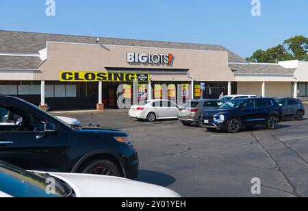 Store Closing, Big Lots department store in Dennis Port, Massachusetts, on Cape Cod Stock Photo