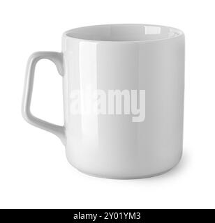 White ceramics mug isolated on white background Stock Photo