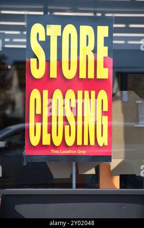 Store Closing, Big Lots department store in Dennis Port, Massachusetts, on Cape Cod Stock Photo