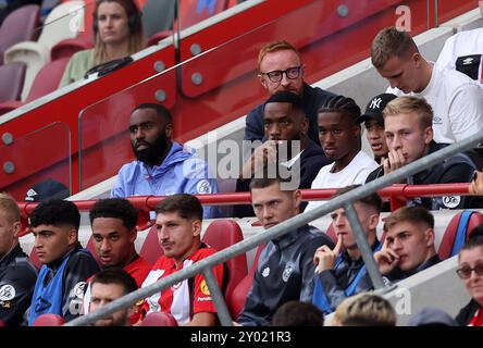 London, UK. 31st Aug, 2024. Former Brentford player Ivan Toney looks on during the Premier League match at Gtech Community Stadium, London. Picture credit should read: David Klein/Sportimage Credit: Sportimage Ltd/Alamy Live News Stock Photo