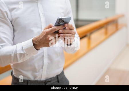 Smiling mature businessman in an office. Stock Photo
