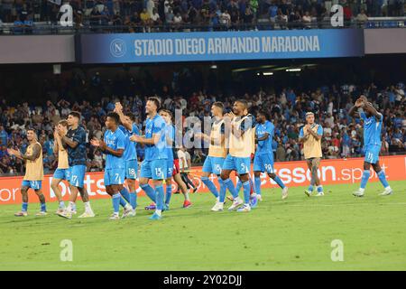 Napoli, Campania, ITALIA. 31st Aug, 2024. During the football match of 31/25/2024, valid for the Italian Serie A championship - 2024/25 in Naples at the Diego Armando Maradona Stadium between SSC Napoli vs FC Parma.In the photo: Naples (Credit Image: © Fabio Sasso/ZUMA Press Wire) EDITORIAL USAGE ONLY! Not for Commercial USAGE! Stock Photo