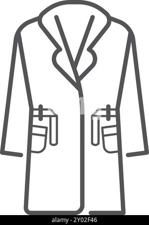 Bathrobe line icon. Spa hotel clothes symbol Stock Vector