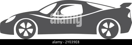 Luxury car logo. Fast sport race silhouette Stock Vector