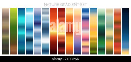 Nature Gradient Swatch Set Stock Vector